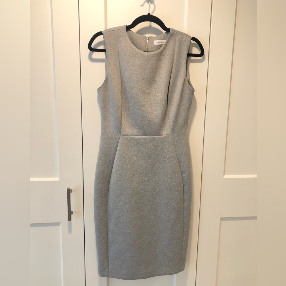 Calvin Klein Sleeveless Scuba Sheath Dress